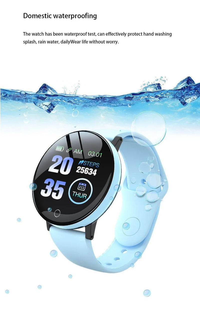 Nueva pulsera inteligente D18 con contador de pasos real, reloj despertador de moda, Bluetooth, música, rastreador de actividad física, reloj inteligente deportivo para Android e iOS