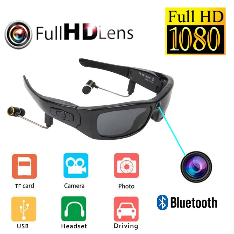 Wearable HD 1080P Glasses Camera Polarized Sunglasses Mini Camera Video Recorder Security Sports DV DVR Surveillance Camcorder