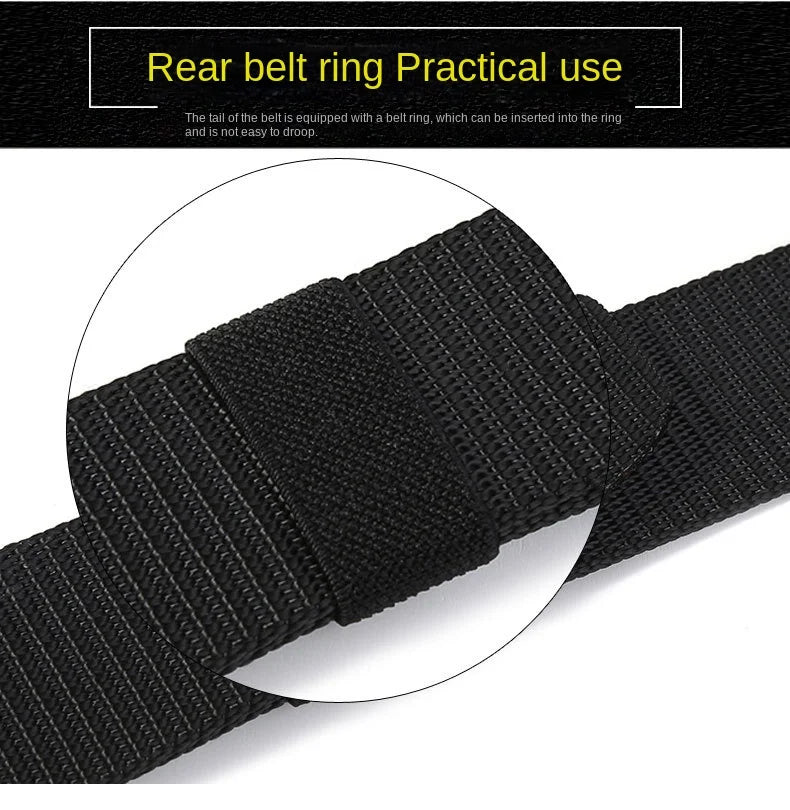 New Men's Belt Outdoor   Hunting Tactics Belt Multi Functional Buckle Nylon Belt Marine Corps Canvas Metal  Buckle