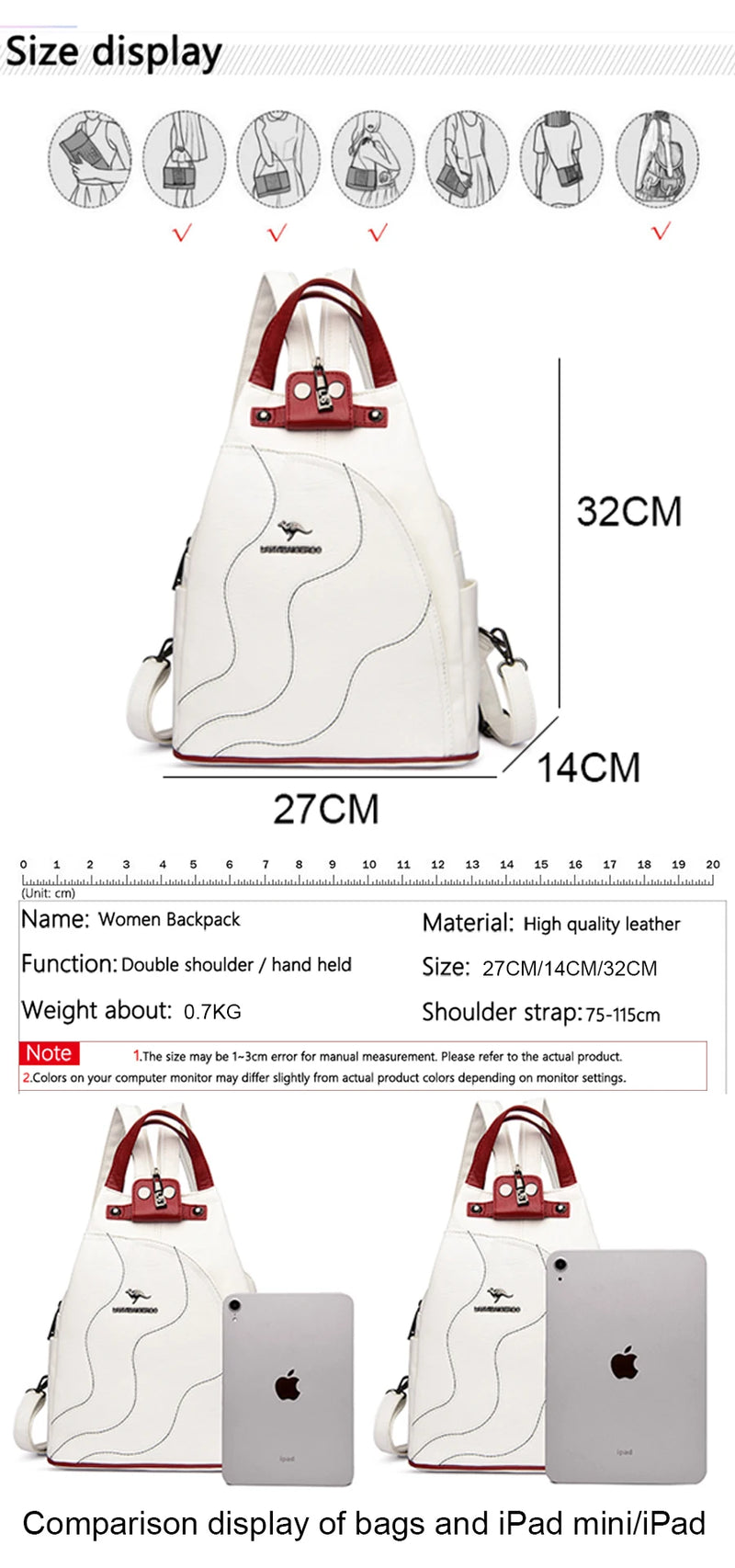 Women Leather Backpacks Female Patchwork Chest Bag Travel Back Pack Ladies Bagpack Mochilas School Bags for Teenage Girls Sac