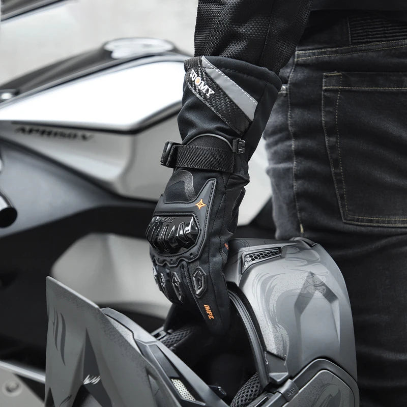 2023-Upgrade Motorcycle Gloves Guantes Moto Riding Touch Screen Winter for Ls2 Jacket Benelli Leoncino 500 Kemimoto