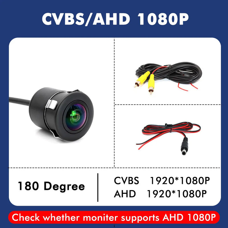 Backup Reversing 180° AHD 1920*1080P High-definition Car Rear View Camera CVBS NTSC Night Vision Vehicle Reversing Cameras