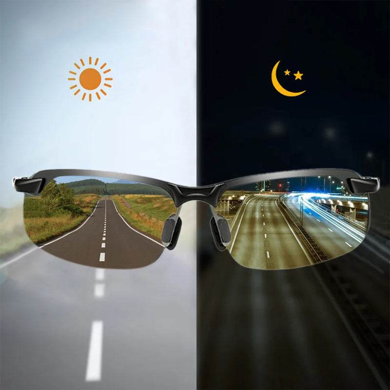 Photochromic Sunglasses Men Polarized Driving Chameleon Glasses For Rayban Glasses Anti-glare Car Glasses Car Stickers