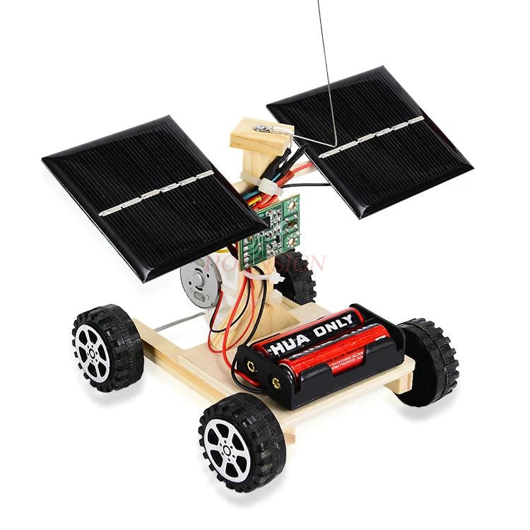 Kit de bricolaje para coche solar con control remoto, experimento científico para niños, STEM, educación electrónica, tecnología, física, juguetes para niños en edad escolar