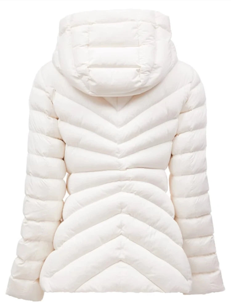 Autumn and winter  puffer coat long sleeved hooded zippered down jacket with high quality and low price