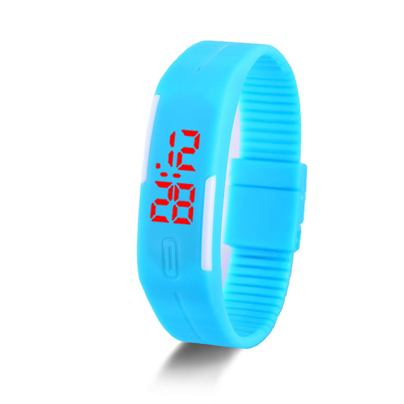 New Digital LED Watches Candy Color Silicone Rubber Touch Screen Digital Watches Women Men Children Bracelet Sports Wristwatch