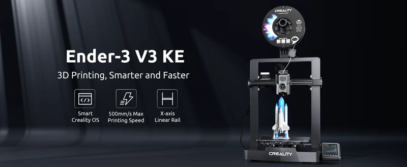 Impresora 3D Creality Ender 3 V3 KE, impresión de alta velocidad de 500 mm/s, tamaño de impresión 8,66 x 8,66 x 9,84 pulgadas, envío gratuito desde EE. UU.