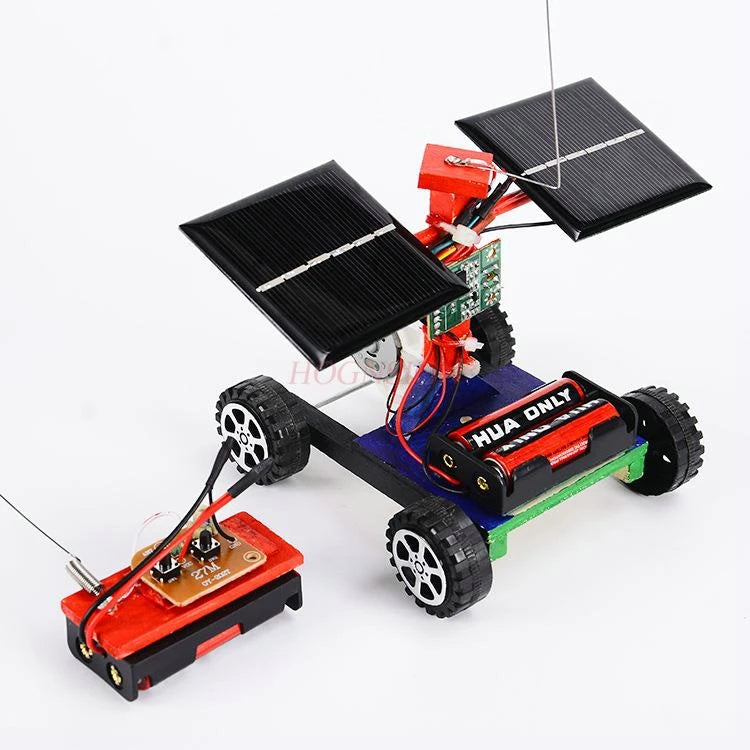 Kit de bricolaje para coche solar con control remoto, experimento científico para niños, STEM, educación electrónica, tecnología, física, juguetes para niños en edad escolar