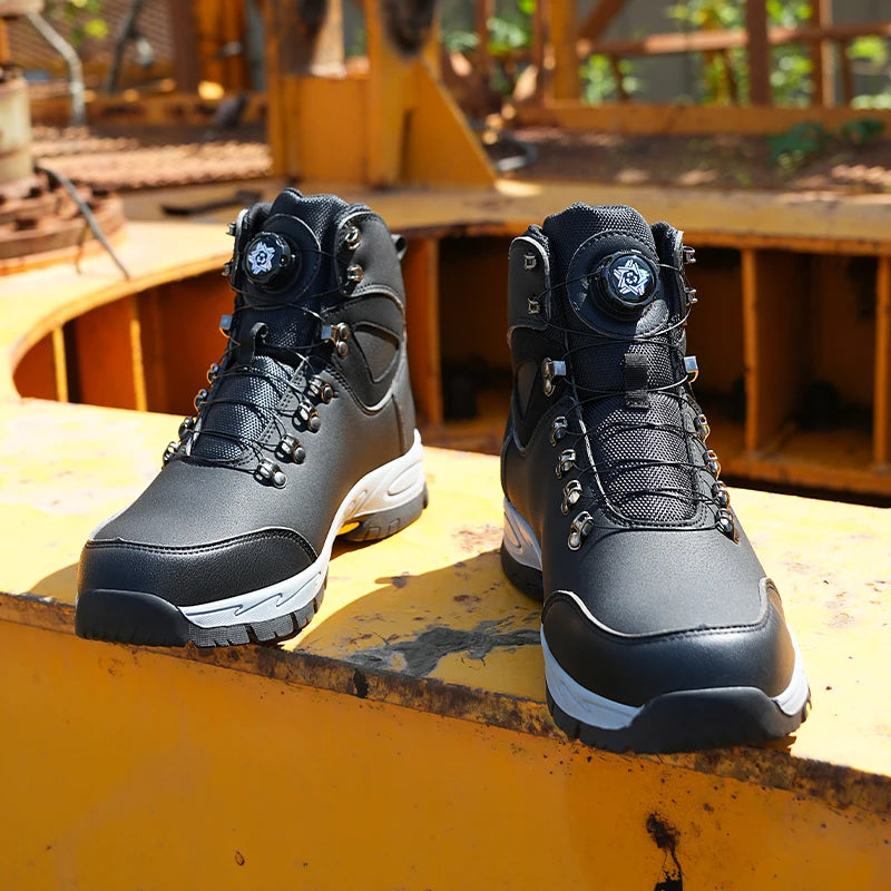 Botas de protección para hombre, zapatos con punta de acero, botas de trabajo antigolpes y antiperforación, zapatos de seguridad, botas de invierno indestructibles, impermeables