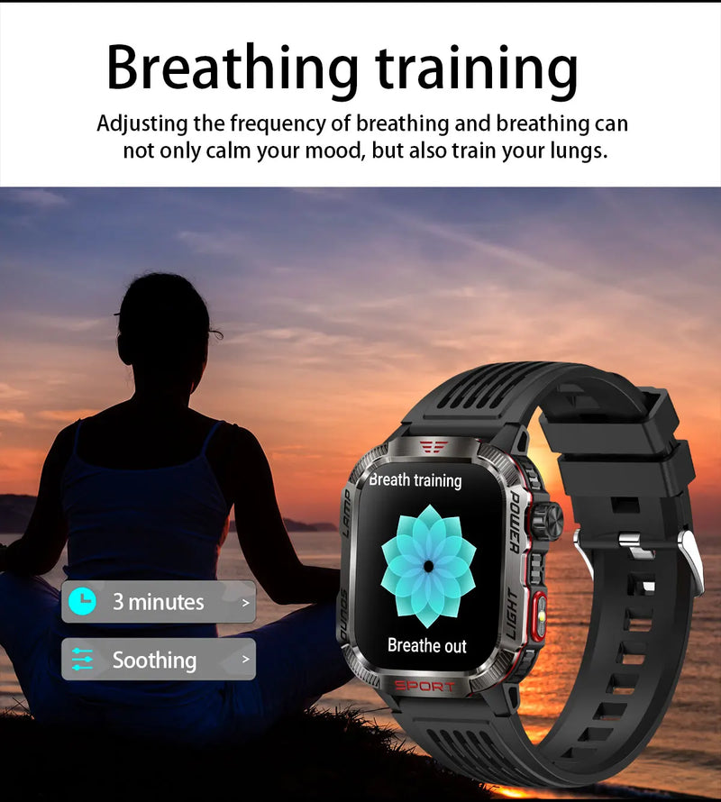 Reloj inteligente deportivo profesional para exteriores con GPS, nuevo reloj inteligente para hombre con control del ritmo cardíaco, llamadas por Bluetooth, resistente al agua hasta 3 ATM, para natación y fitness, 2024