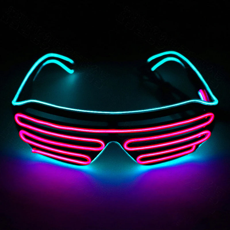 Glowing Glasses LED Gafas Luminous Bril Neon Christmas Glow Sunglasses Flashing Light Glass for Party Supplies Prop Costumes New