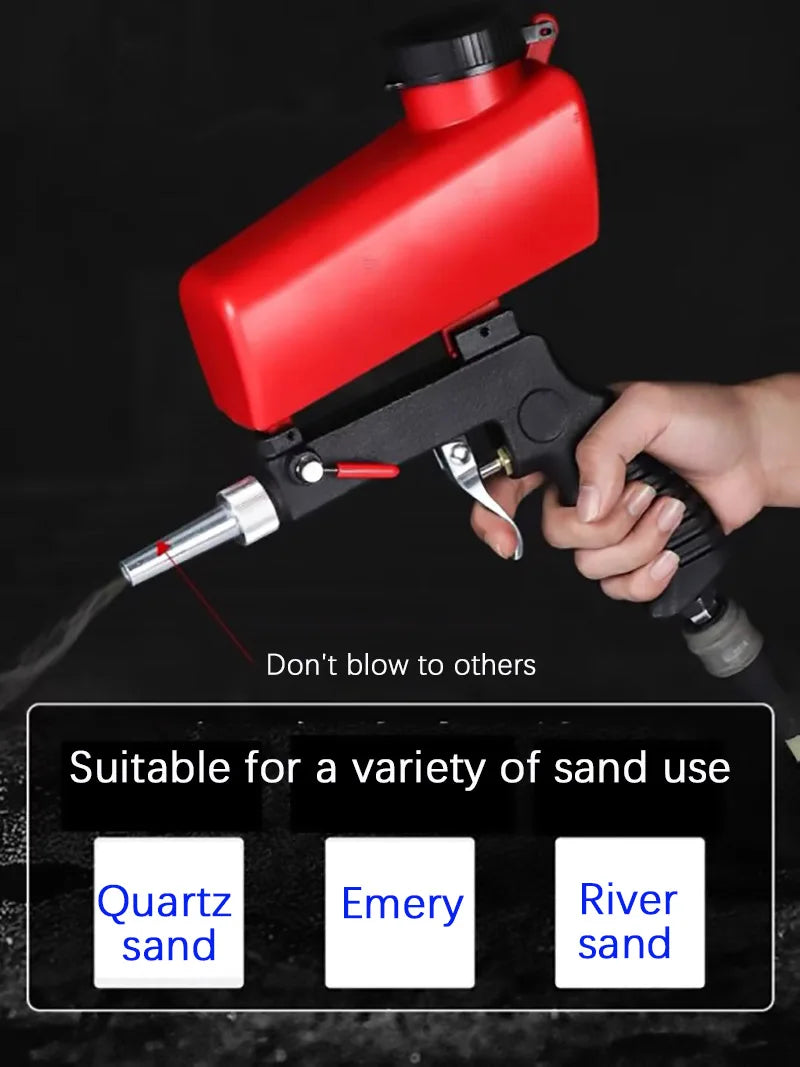 1/2/4PCS Adjustable Sandblasting Gun Sand Blaster Sand Blasting Machine Gravity Small Portable Handheld Pneumatic Blasting Gun