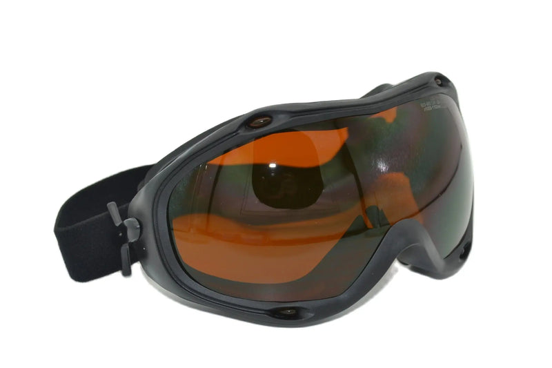 Gafas de seguridad láser CE para láseres ultravioleta violeta, azul, verde, Alex, diodo y YAG, fibra de 1070 nm y 1080 nm de alta resistencia y valor OD