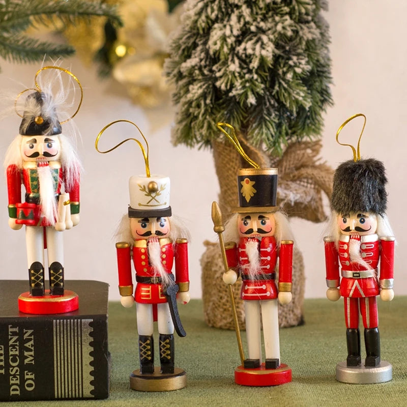 12-15cm Nutcracker Soldier Christmas Decoration 2023 Wooden Toys For Kids New Year Decorations Christmas Tree Ornaments Navidad