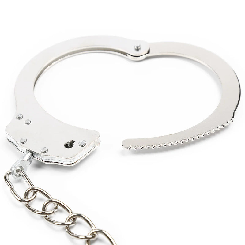 DUTRIEUX Stainless Steel Handcuffs BDSM Bondage Set Adjustable Metal Ankle Cuffs Chain Fetish Restraints Sex Toys For Couples