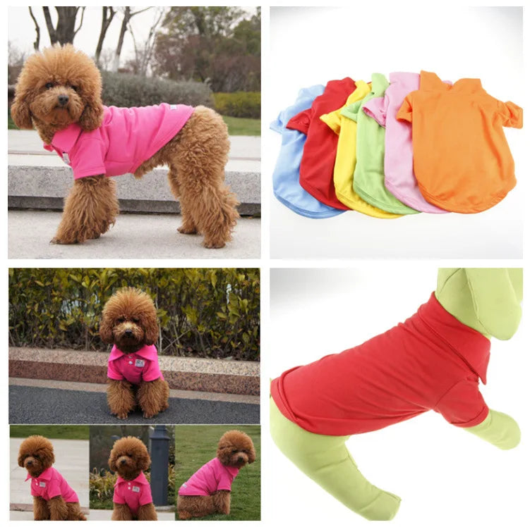 NEW Pet Puppy Comfortable Summer Shirt for Small Dog Cat Clothes Costume Apparel T-Shirt Durable Pet Accessory