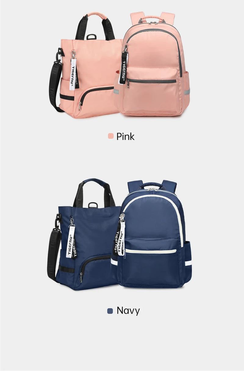 Mochila 3 en 1 de moda Tigernu para mujer, bolso de mano para el tiempo libre, bolso de hombro ligero, bolso de escuela secundaria para la universidad, bolso de mano para niñas, bolso de mujer