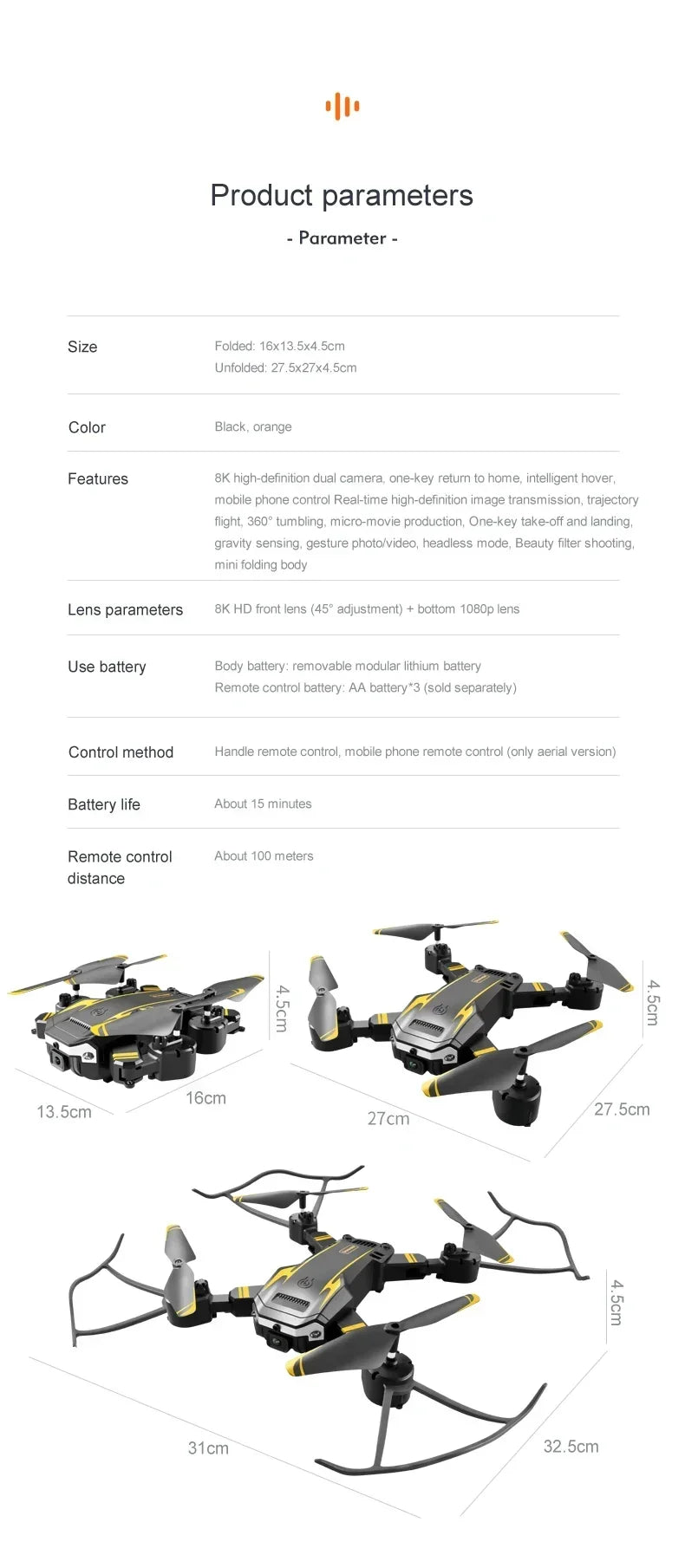 Xiaomi MIJIA G6 Drone 8K 5G Wifi Professional HD Aerial Photography GPS Omnidirectional Obstacle Avoidance Quadcopter Distance