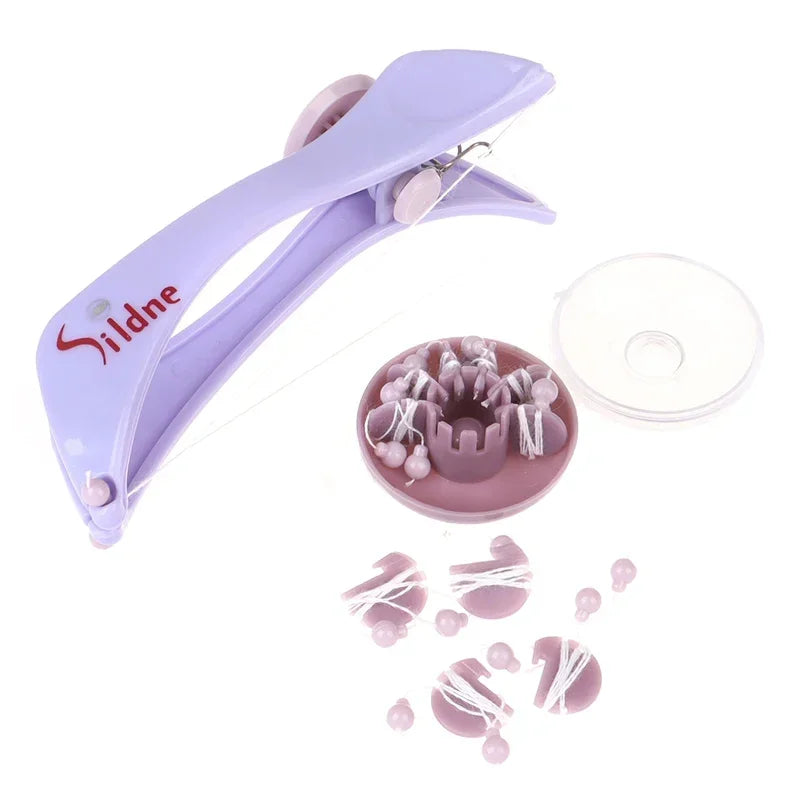 Protable Facial Hair Remover Spring Threading Face Cheeks Arm Epilator Facial Massager Makeup Beauty Tool for Women and Girls