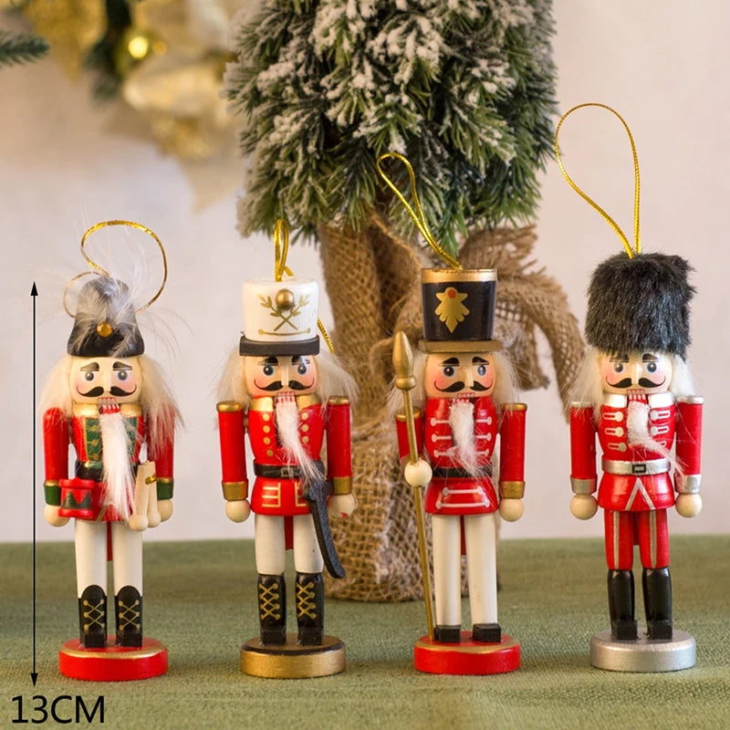 12-15cm Nutcracker Soldier Christmas Decoration 2023 Wooden Toys For Kids New Year Decorations Christmas Tree Ornaments Navidad