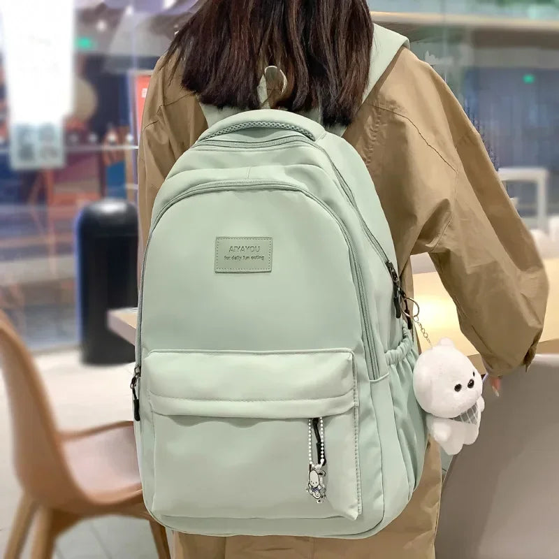 2024 New Female Fashion Lady High Capacity Waterproof College Backpack Trendy Girls Laptop School Bags Cute Girl Travel Book Bag