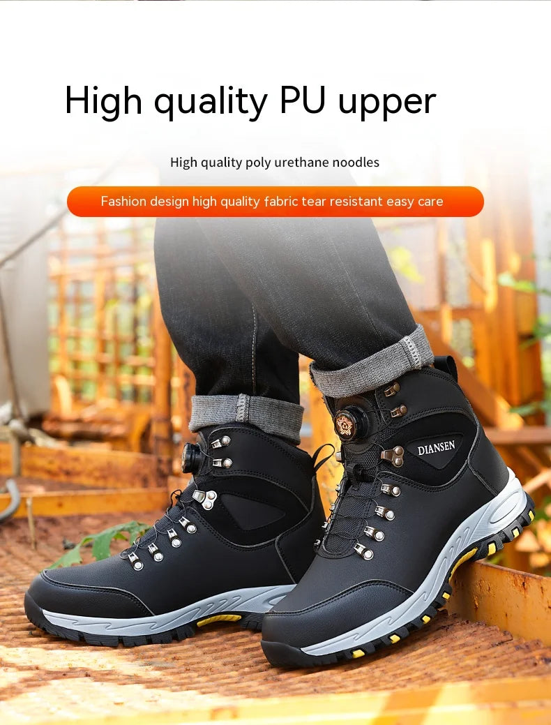 Botas de protección para hombre, zapatos con punta de acero, botas de trabajo antigolpes y antiperforación, zapatos de seguridad, botas de invierno indestructibles, impermeables