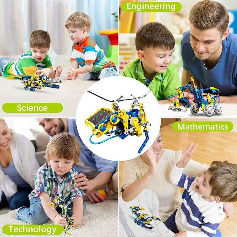 Juguetes de robot solar para niños 11 en 1, kit de ensamblaje de bricolaje educativo STEM, juego de construcción científica, regalos para niños y niñas, kit solar