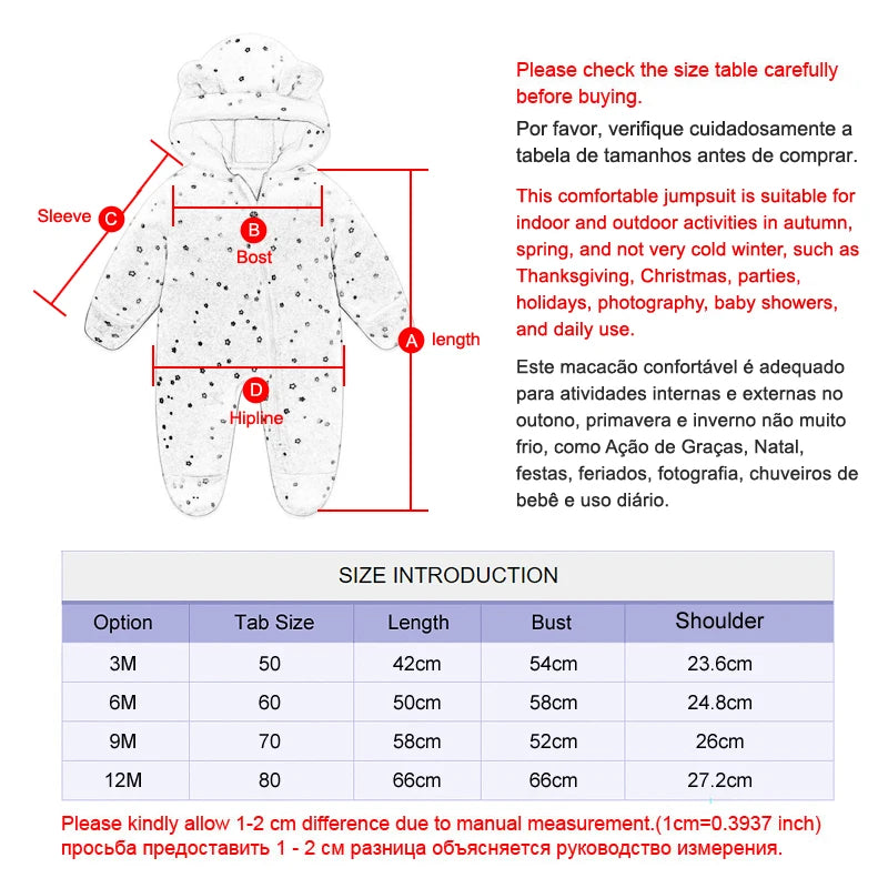 Ropa navideña para bebés recién nacidos de Ircomll, mono de otoño para niños y niñas, mono de una pieza de forro polar para bebés, trajes de alce para bebés