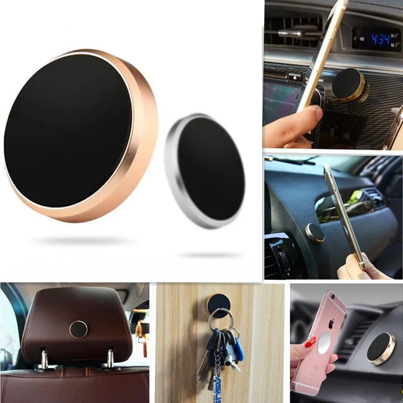 Soporte magnético redondo para teléfono de coche, soporte para iPhone 12, 11, XR, X, Huawei, soporte magnético para teléfono móvil, soporte de pared para GPS