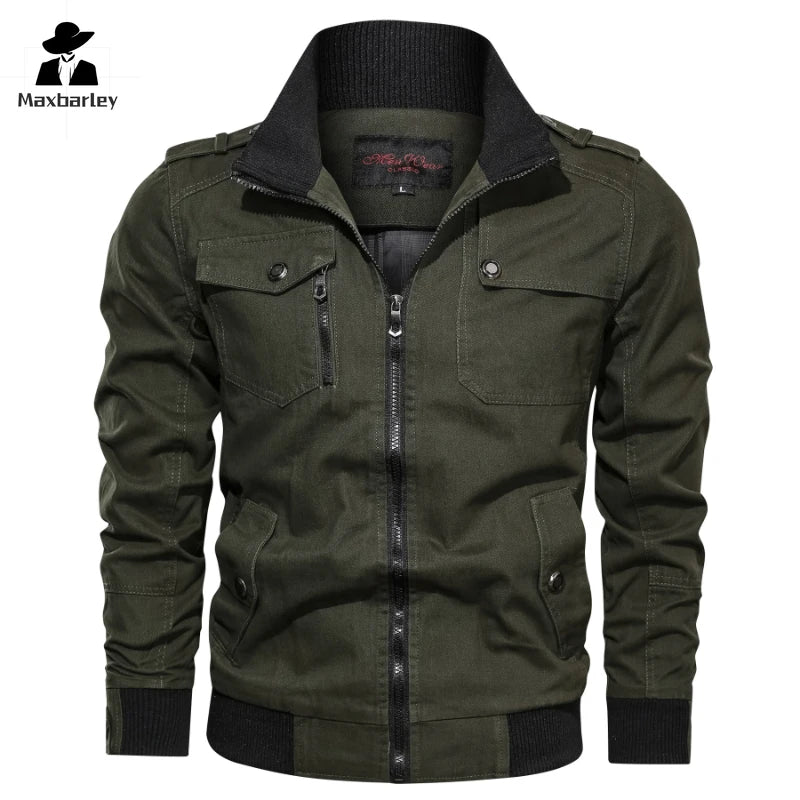 Casual solid color jacket, zippered pocket, stand up collar, oversized jacket, tough guy style, thin motorcycle top