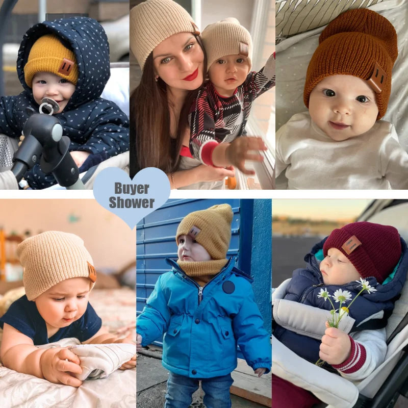 Fashion Baby Hat for Boys Knit Baby Beanie for Kids Cap Children Hats for Girls Baby Bonnet Toddler Cap Infant Accessories 1-4Y