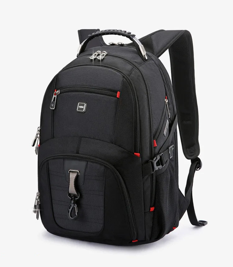 Mochila multifuncional suiza duradera para computadora portátil de 17 pulgadas, bolsa de viaje, mochila universitaria, puerto de carga USB, resistente al agua