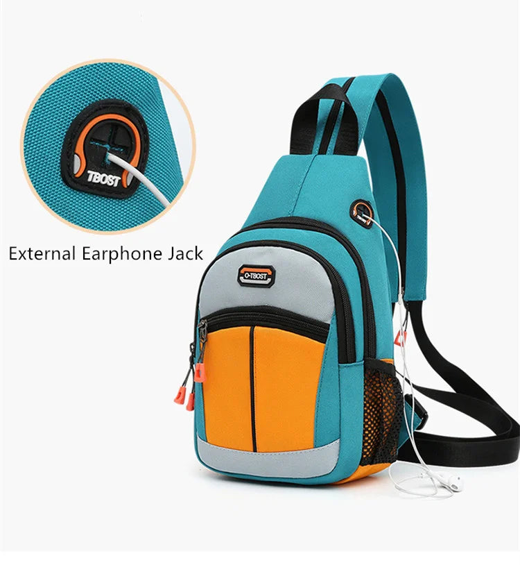 Mochila pequeña para mujer, bolso de pecho de tela Oxford, impermeable, bolso de mensajero de moda, bolso deportivo para mujer, bolso de viaje, bolso cruzado