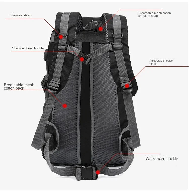 Mochila impermeable Weysfor de 40 l para hombre, mochila de viaje, bolsa deportiva, mochila para exteriores, montañismo, senderismo, escalada, camping, para hombre