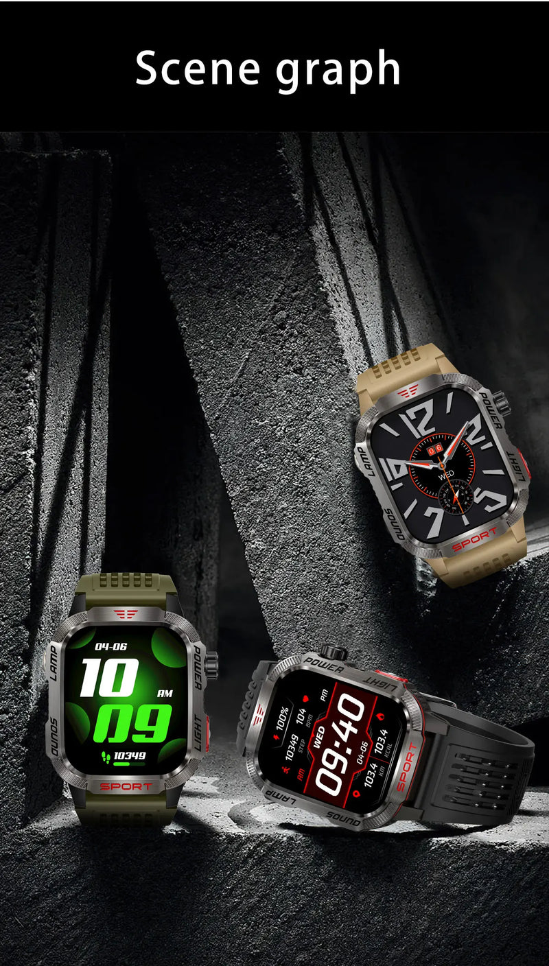 Reloj inteligente deportivo profesional para exteriores con GPS, nuevo reloj inteligente para hombre con control del ritmo cardíaco, llamadas por Bluetooth, resistente al agua hasta 3 ATM, para natación y fitness, 2024