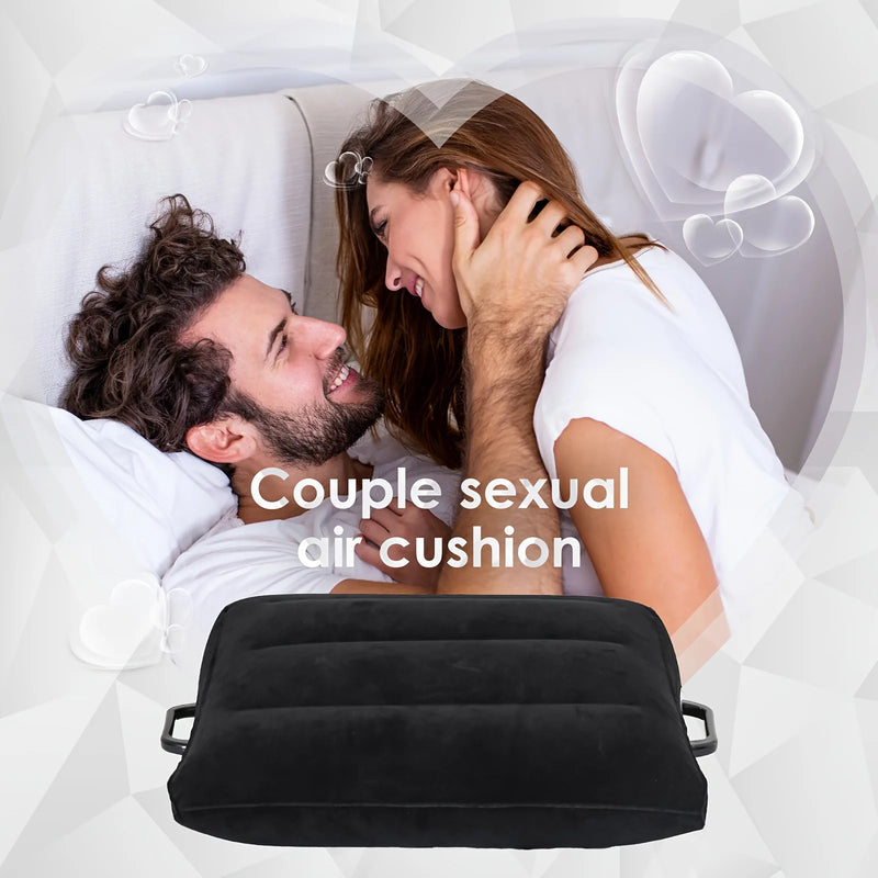 Versatile Inflatable Triangle Pillow For Couples - Enhances Sexual Positions, Rear Entry Cushion With Armrest