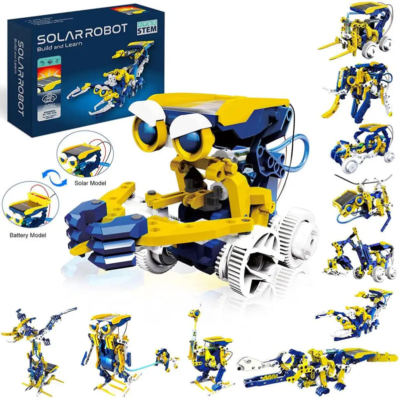 Juguetes de robot solar para niños 11 en 1, kit de ensamblaje de bricolaje educativo STEM, juego de construcción científica, regalos para niños y niñas, kit solar