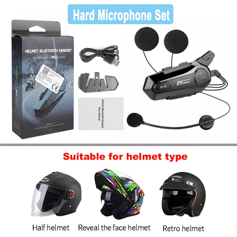 Intercomunicador para casco de motocicleta X1 Plus con Bluetooth 5.0, auriculares inalámbricos para motocicleta, altavoz de interfono de 1000 m, manos libres, walkie talkie para casco