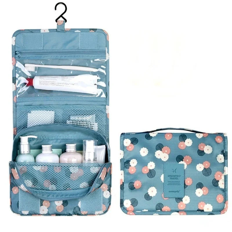 Bolsas de maquillaje de alta calidad para mujer, bolsa de viaje para cosméticos, organizador de artículos de tocador, neceser de almacenamiento impermeable, bolsa de baño colgante