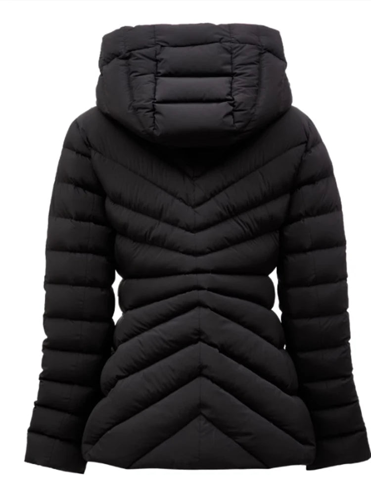 Autumn and winter  puffer coat long sleeved hooded zippered down jacket with high quality and low price