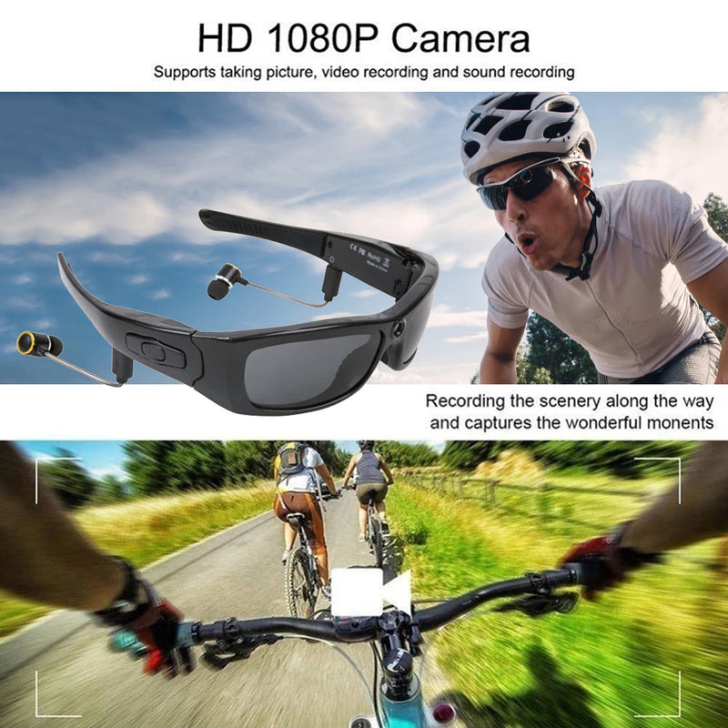 Wearable HD 1080P Glasses Camera Polarized Sunglasses Mini Camera Video Recorder Security Sports DV DVR Surveillance Camcorder