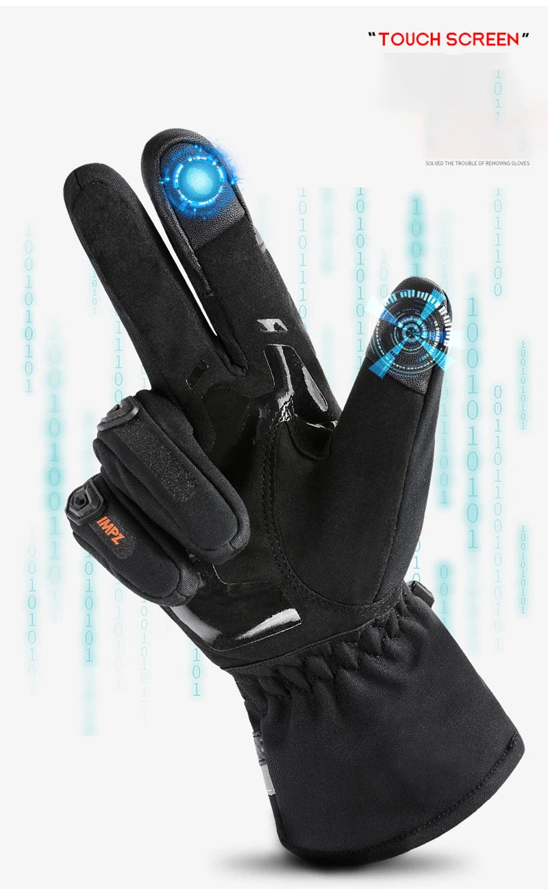 2023-Upgrade Motorcycle Gloves Guantes Moto Riding Touch Screen Winter for Ls2 Jacket Benelli Leoncino 500 Kemimoto