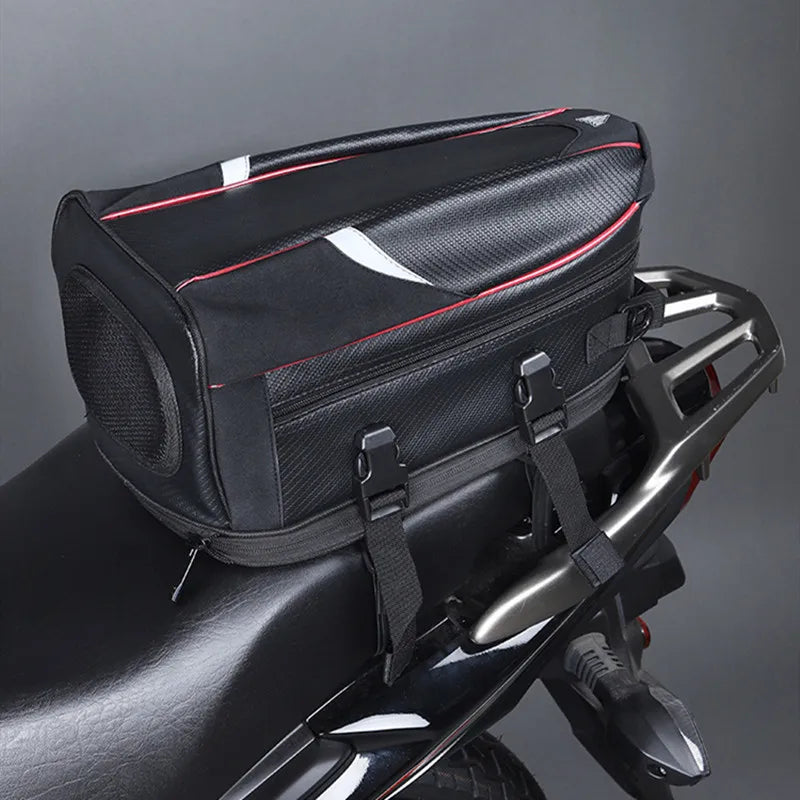 Bolsa para asiento trasero de motocicleta, impermeable, de gran capacidad, universal, para viaje y sillín