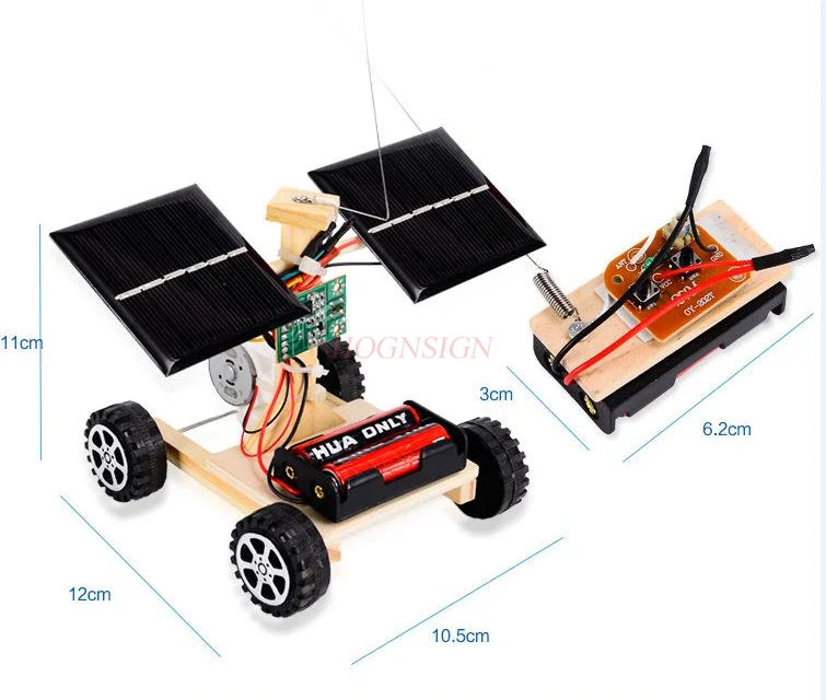 Kit de bricolaje para coche solar con control remoto, experimento científico para niños, STEM, educación electrónica, tecnología, física, juguetes para niños en edad escolar