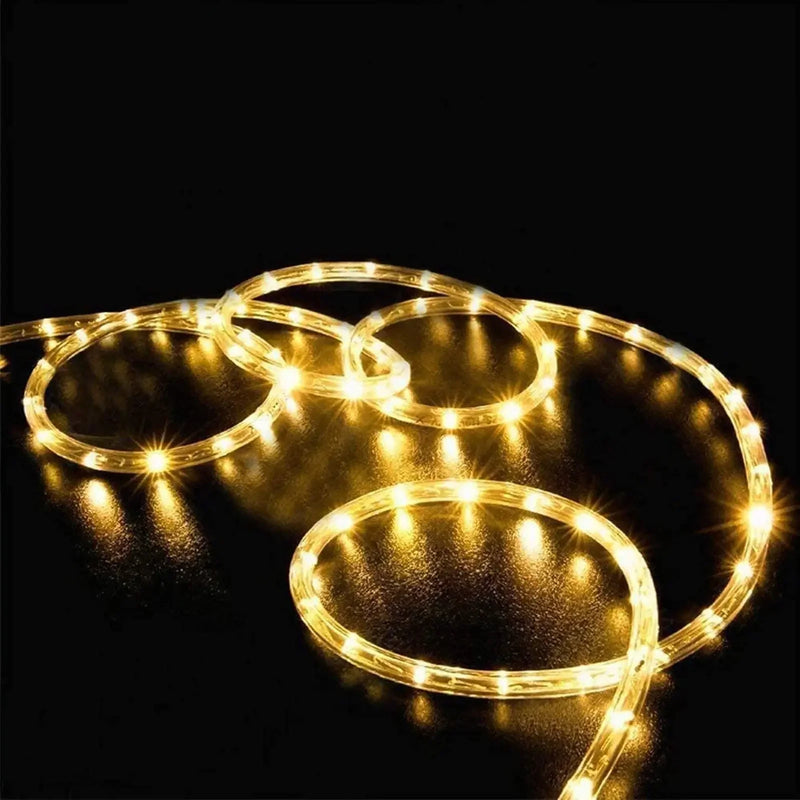 300Led Outdoor Solar Tube Rope Led Fairy Light Garden Christmas Decoration Xmas Wedding Garland Waterproof String Light Strip