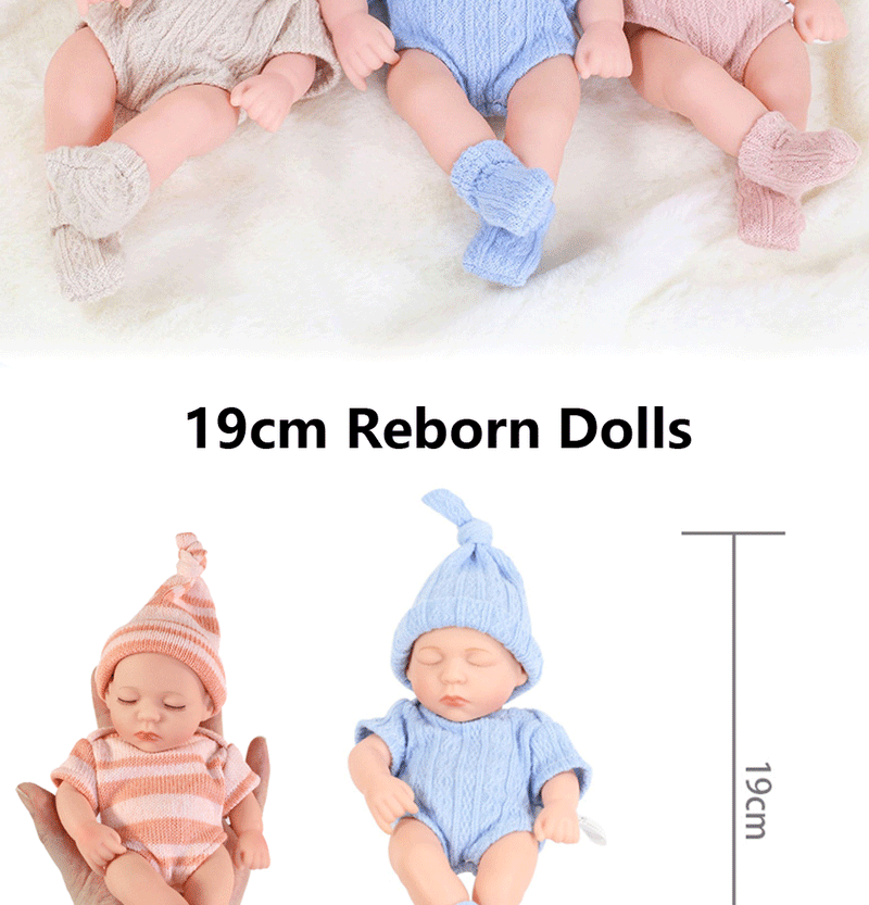 Muñecas Reborn de silicona de 11/19/30 cm, juguetes para bebés Reborn, muñeca de vinilo impermeable, linda mini muñeca Reborn para niñas, regalo de cumpleaños