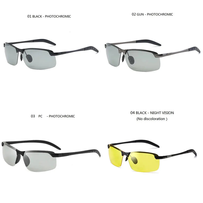 Photochromic Sunglasses Men Polarized Driving Chameleon Glasses For Rayban Glasses Anti-glare Car Glasses Car Stickers