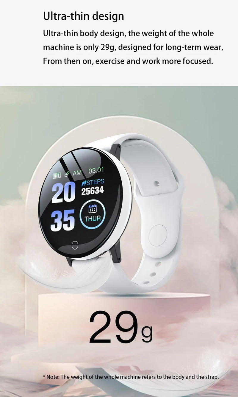 Nueva pulsera inteligente D18 con contador de pasos real, reloj despertador de moda, Bluetooth, música, rastreador de actividad física, reloj inteligente deportivo para Android e iOS