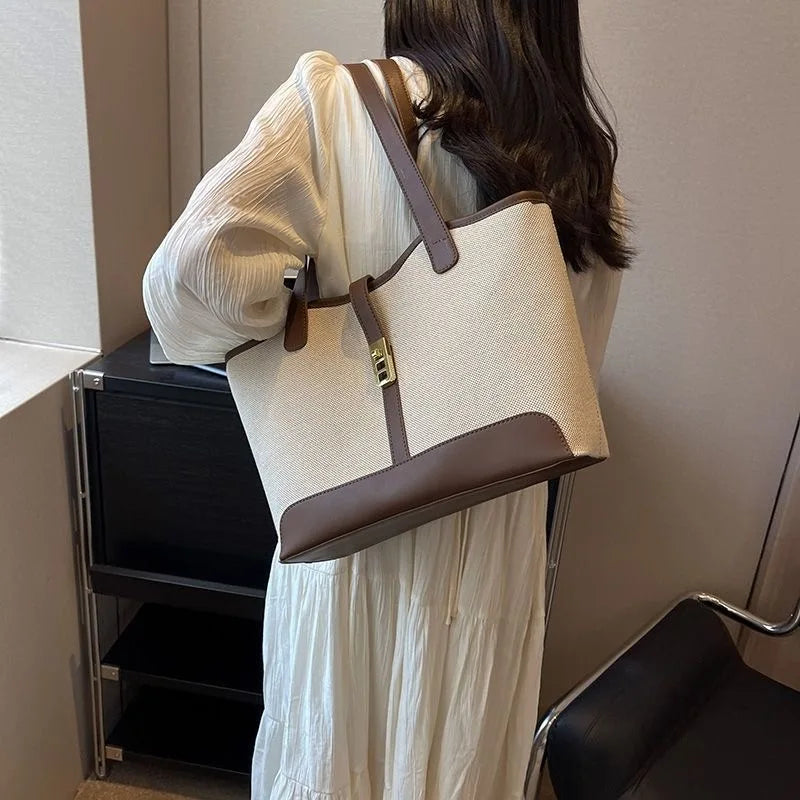 New High Quality Casual Women Tote Large Capacity Shoulder Bag Women Canvas Handbag Fashion Women Designer Luxury Bag Hand Bag