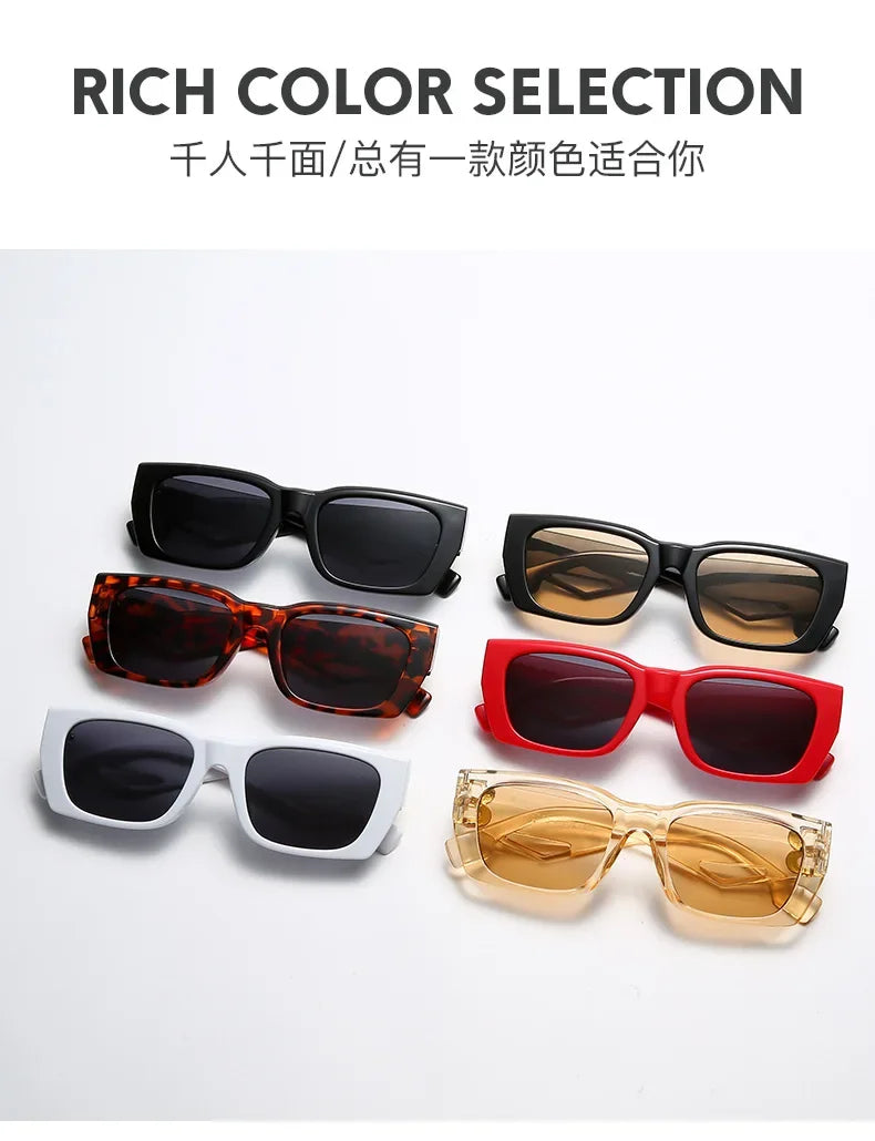 2024 New Fashion Square Sunglasses Women Personality B Word Trend Sunglasses Ins Sunglasses Ladies Gafas De Sol Mujer